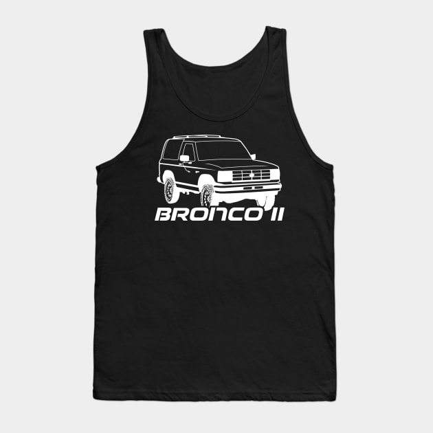 1989-1990 Ford Bronco II Black, with tires Tank Top by The OBS Apparel